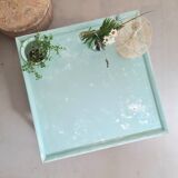 Blue square coffee table