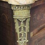 Louis XVI style marble and marquetry sideboard