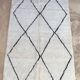 Tapis Marocain Beni Ourain blanc - 347 x 202 cm
