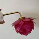 Vintage pink mother-of-pearl angled wall lamp