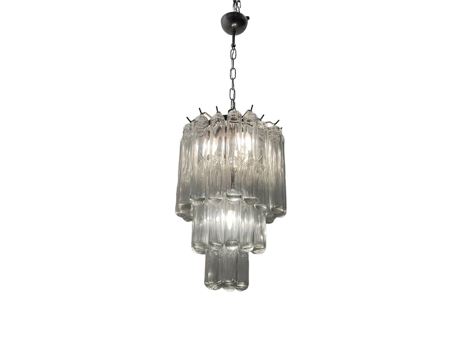 Murano Glass Tube Chandelier 1970’s