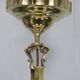 Lustre en laiton Art Déco tchèque avec positions de bras doubles, années 1930