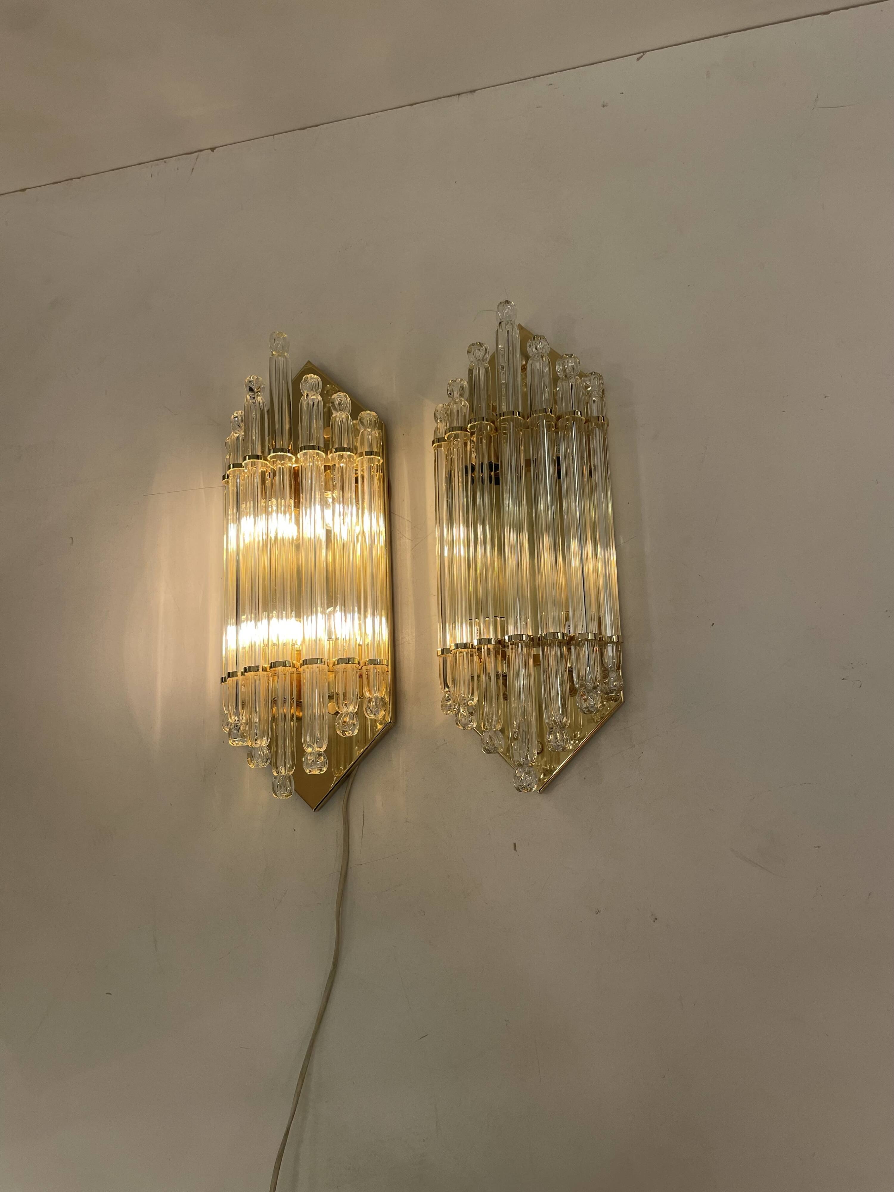 Pair of Hollywood Regency Sconces by Vadisa, 1980s