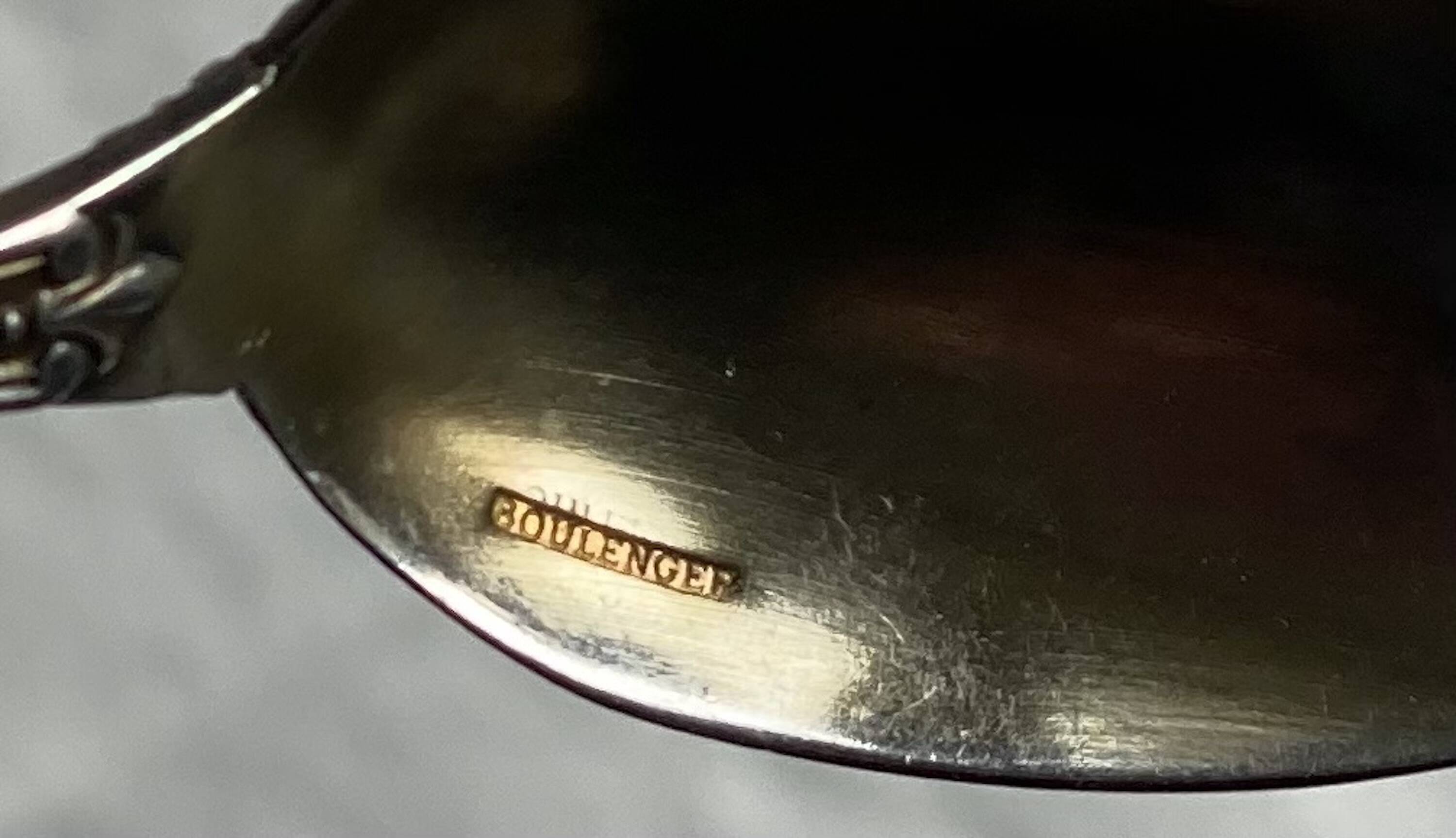 Service of 8 silver-plated metal moka spoons Boulenger