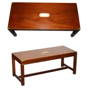 Reh Kennedy Military Campaign Vintage Coffee Table from Harrods London