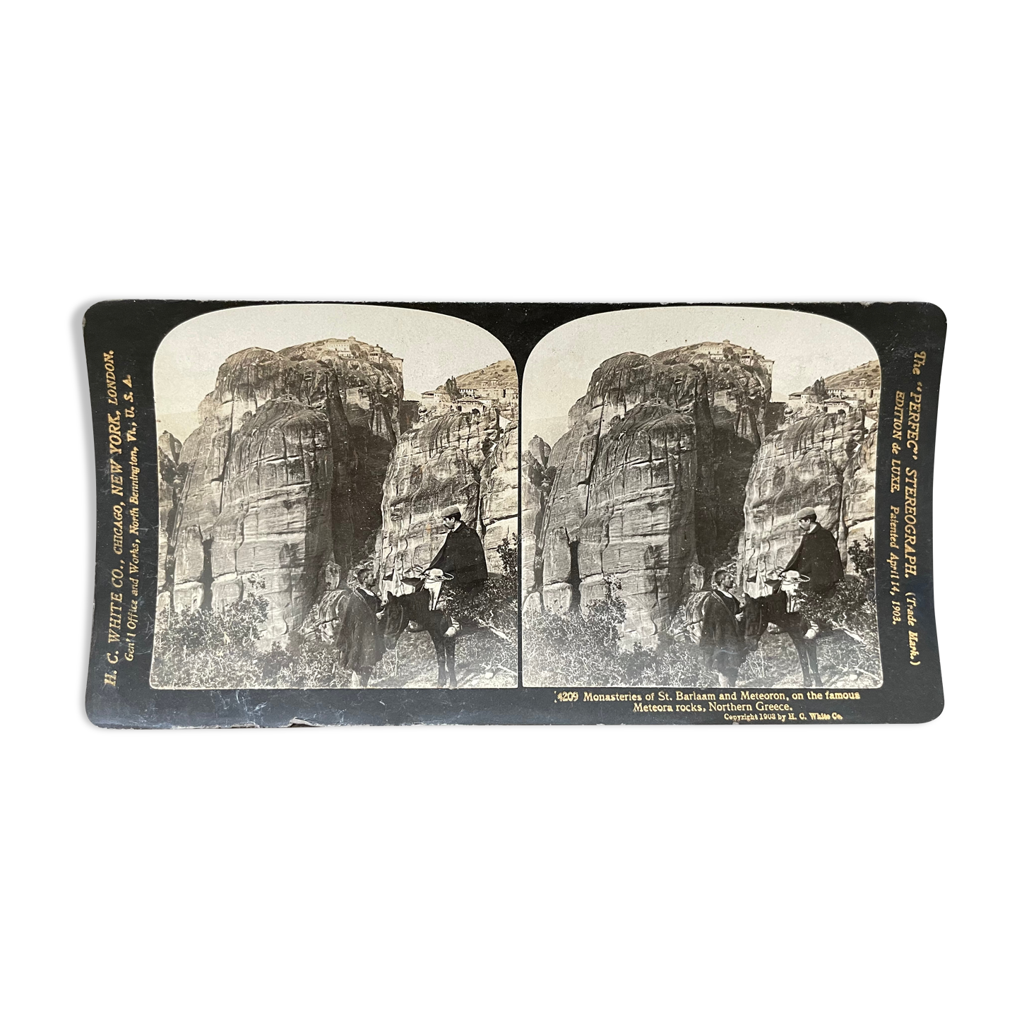 Old photography stereo, stereograph, luxury albumine 1903 Northern Greece