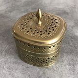 SQUARE DECORATIVE JEWELRY BOX MADE OF BRASS