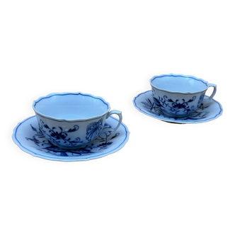 2 meissen tea cups