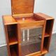 Meuble musique teck art déco pour vinyles