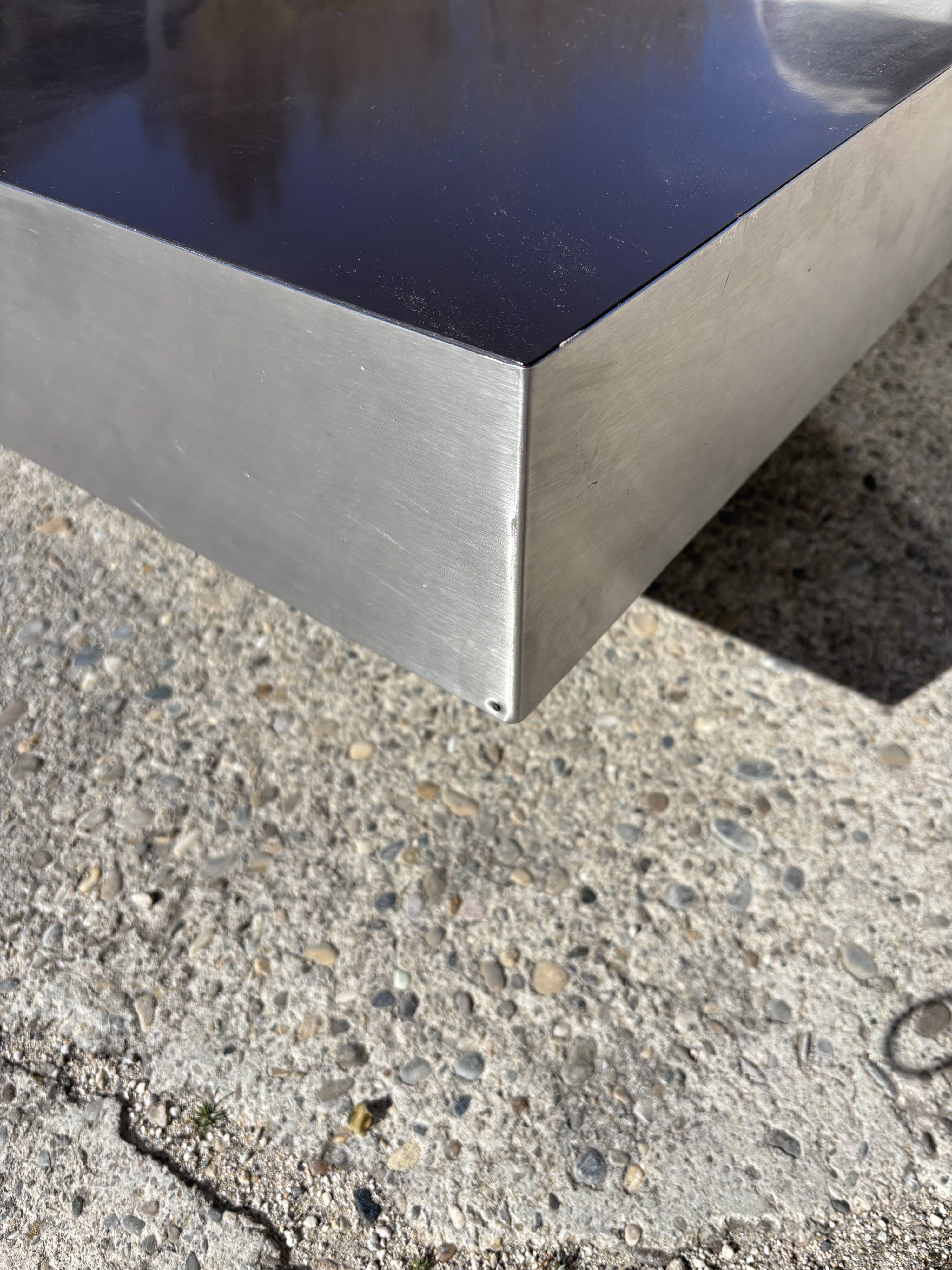 Coffee table in the style of Willy Rizzo Italian Design 1970.