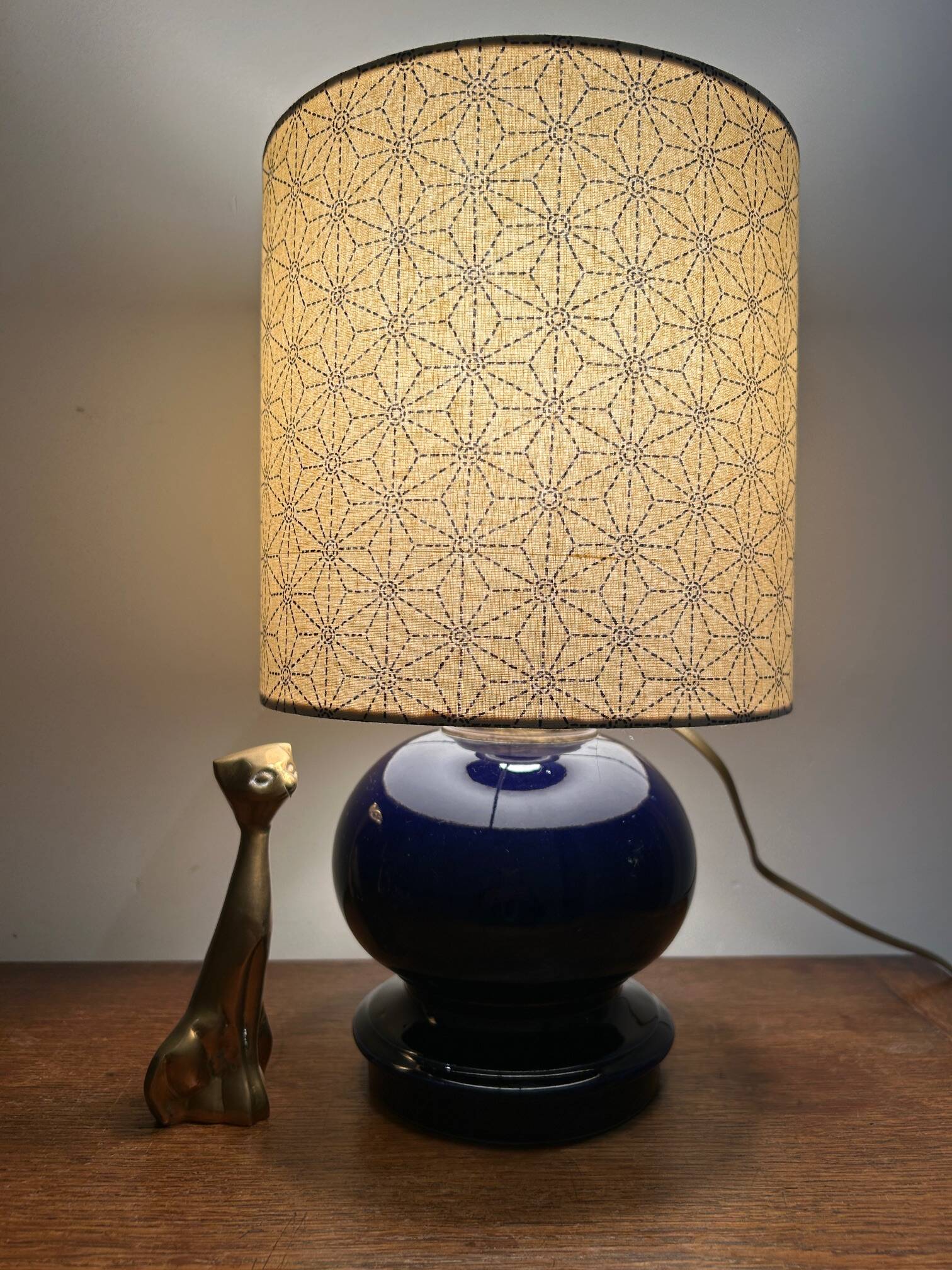 ceramic lamp from Magasins Réunis in Nancy