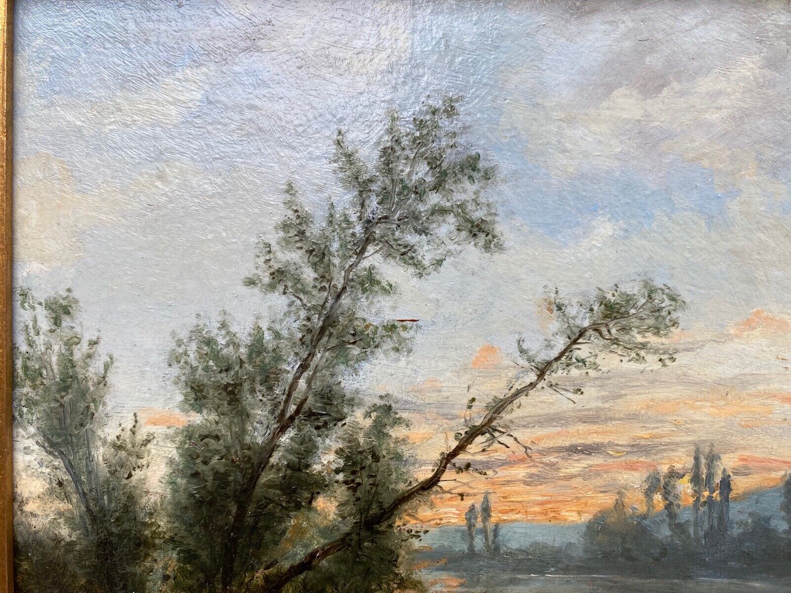 Oil on cardboard riveting nineteenth eugene labitte