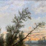 Oil on cardboard riveting nineteenth eugene labitte