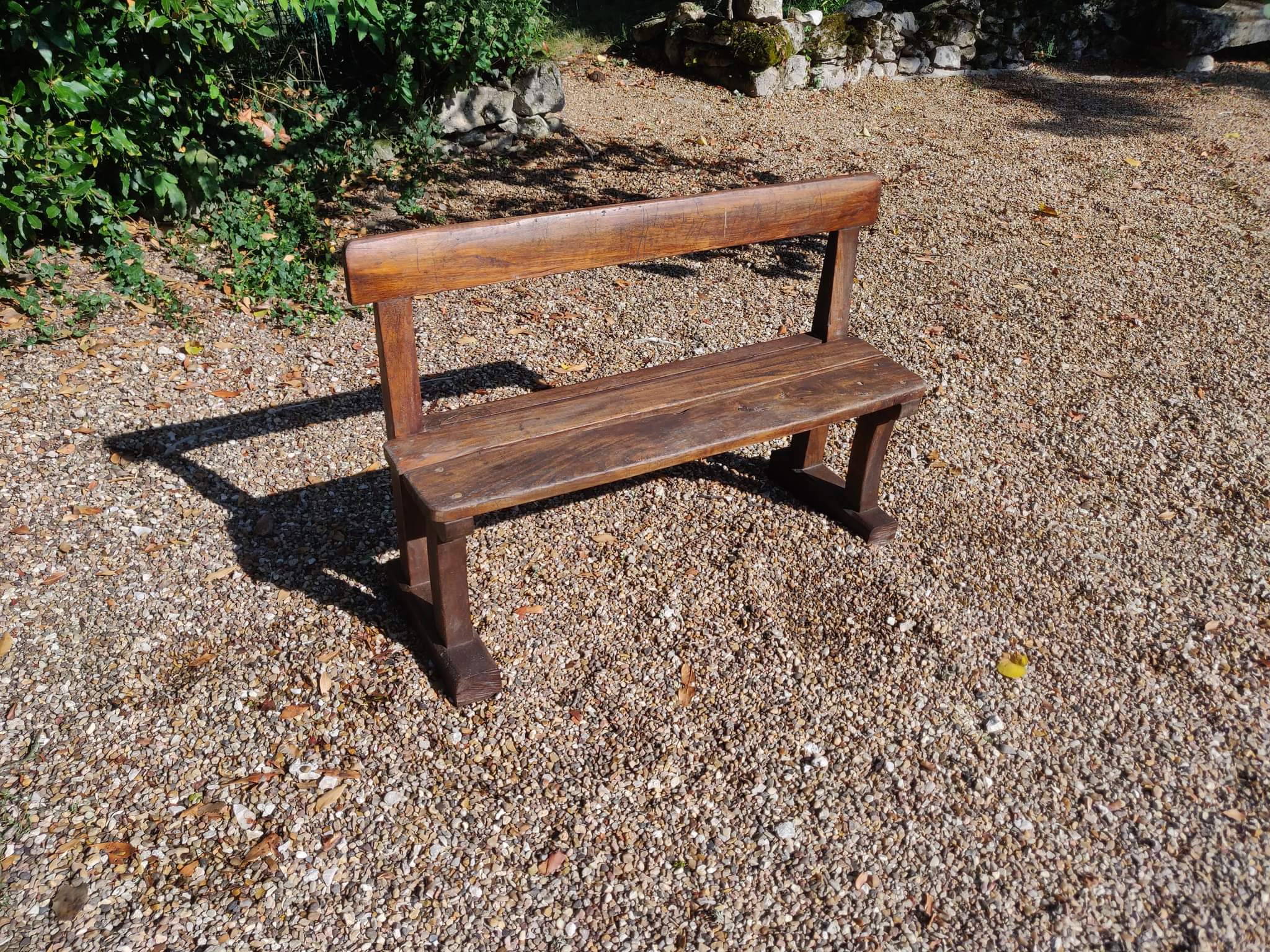 Old schoolboy bench