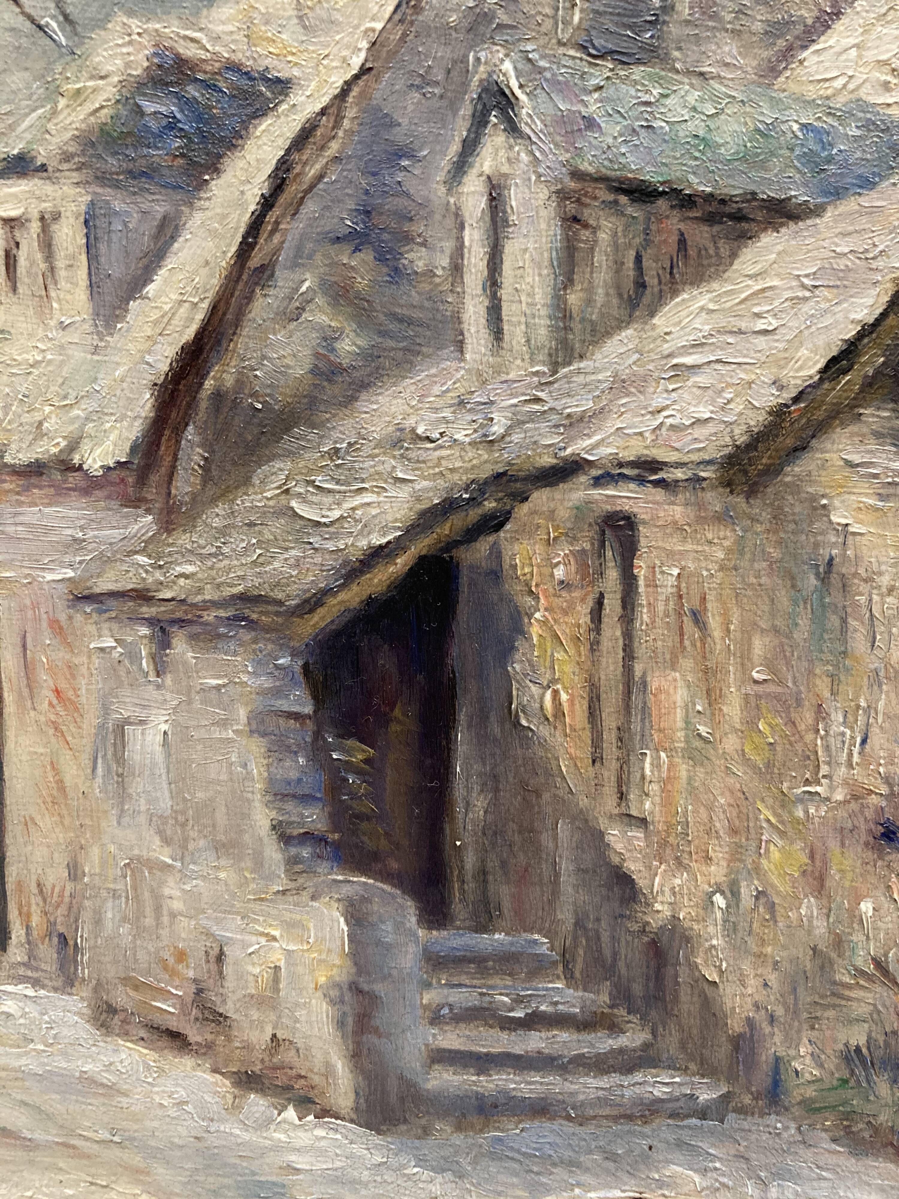 Peinture de paysage sous la neige