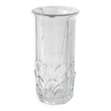 Mid-Century Textured Glass Vase: Fidenza Italian Leaf Pattern, 1970s