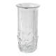Mid-Century Textured Glass Vase: Fidenza Italian Leaf Pattern, 1970s