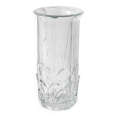 Vase en verre texturé de milieu de siècle : motif de feuille Fidenza, années 1970