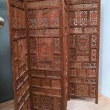 Asian screen in cut-out wood
