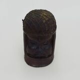 Tembé Art Noir Statue - Brown from Guyana in wood sculpture face Guyana 50s