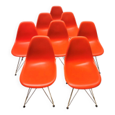 Set of 8 DSR chairs, Charles & Ray Eames