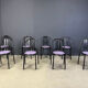 Ensemble de chaises Nr 222 par Robert Mallet-Stevens, années 1980, ensemble de 8.