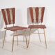 4 chaises de jardin rouges, c.1920