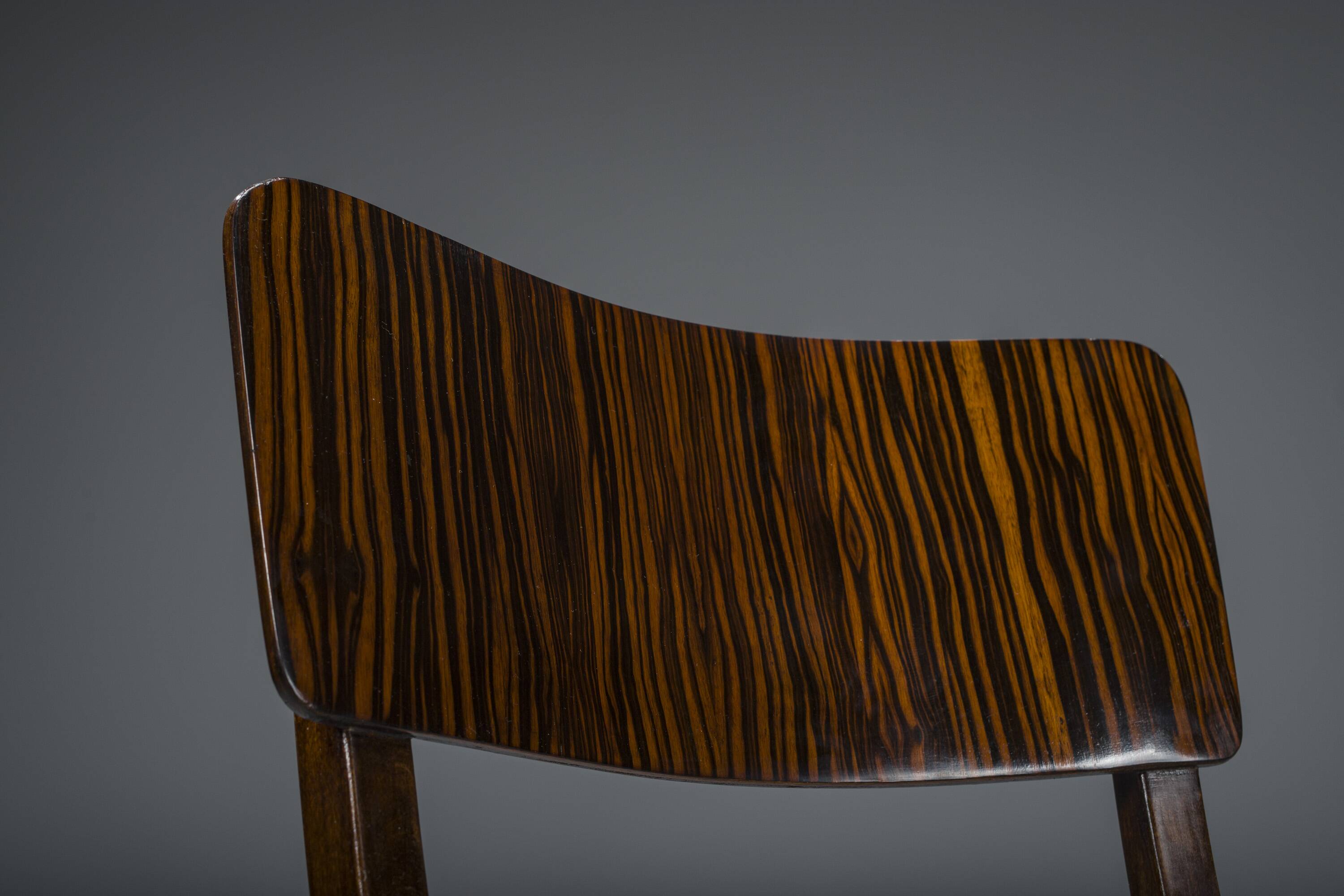 Art Deco Makassar dining chairs, 1930s, set of 4