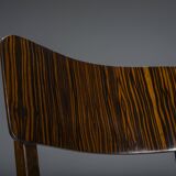Art Deco Makassar dining chairs, 1930s, set of 4