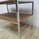 Mobile side table, brown, veneer, chrome-plated steel, Germany, 1970s.