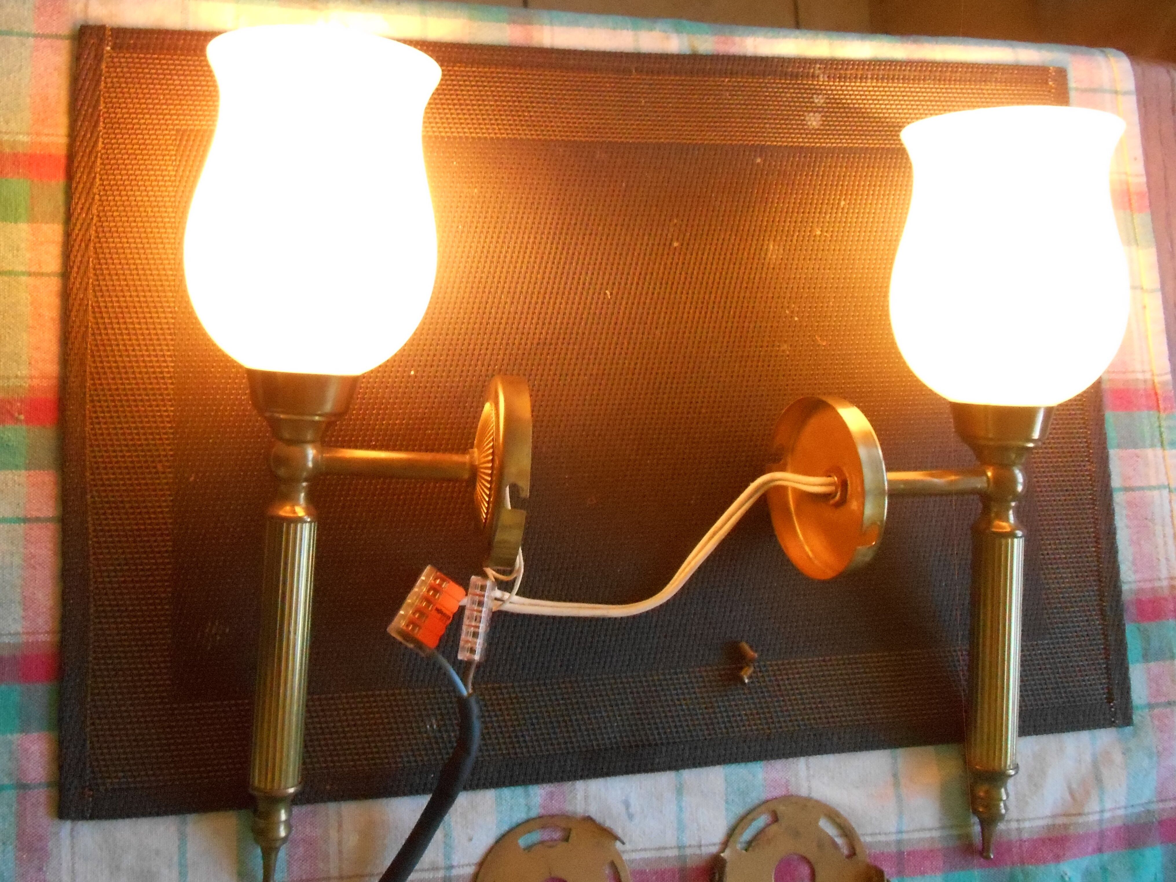 Pairs of flare wall lamps