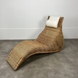 Karlskrona lounge chair by Karl Malmvall for Ikea, rattan
