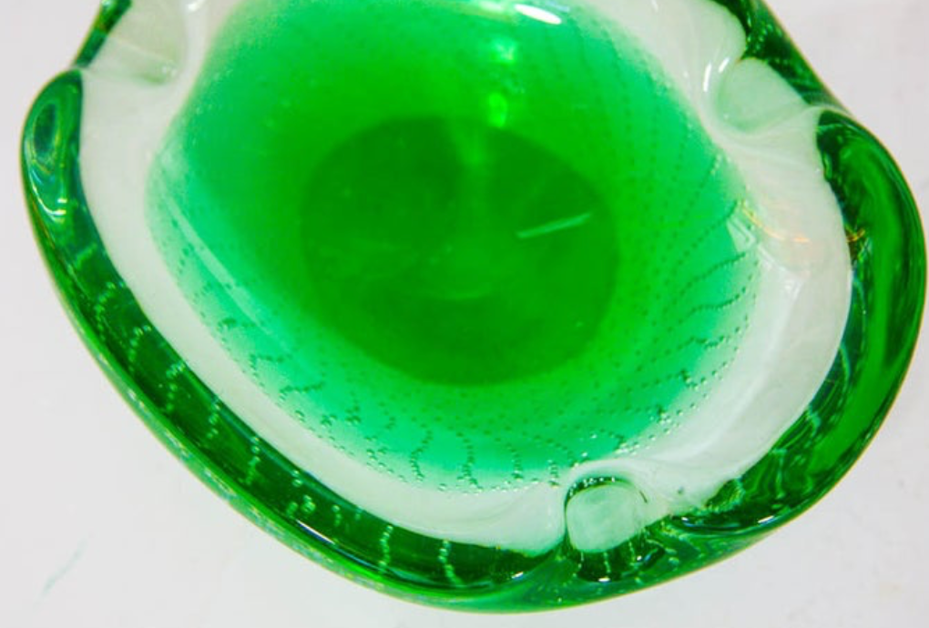 Murano glass art ashtray