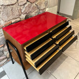 Vinyl storage furniture Manufrance from the 1960s