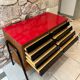 Vinyl storage furniture Manufrance from the 1960s