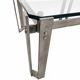 Brutalist coffee table / metal glass / 1980s / weighty