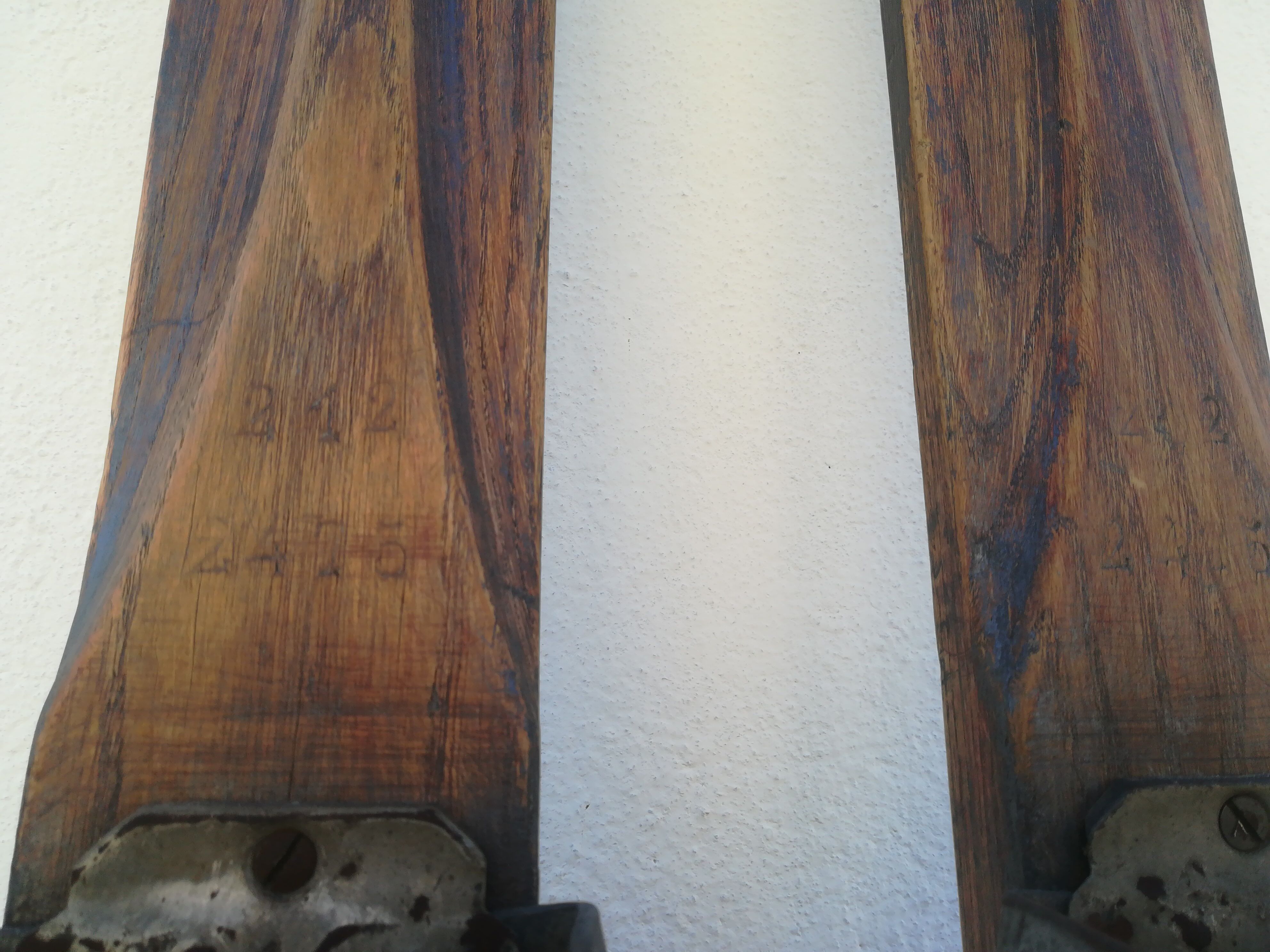 Former alpine ski wooden