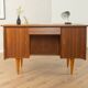 Classic freestanding desk from the 1950s, walnut veneer