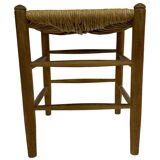 Vintage Danish papercord stool rope beech mid century '60s design