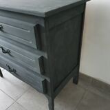 Commode esprit chaulé gris foncé