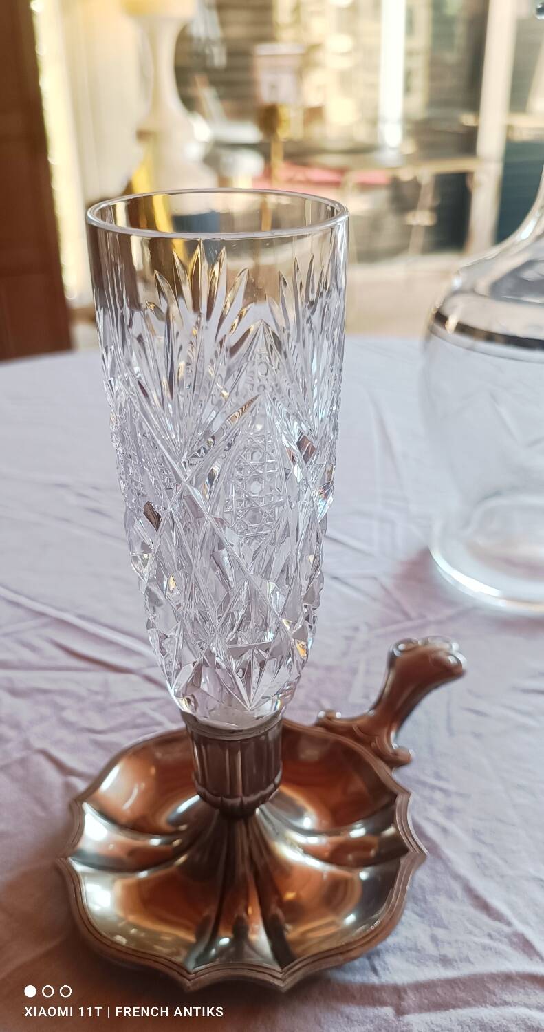 Saint Louis crystal candlestick, Florence model