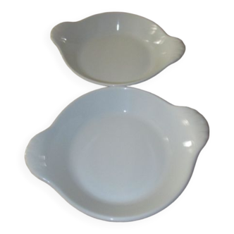 oval dish with white ears