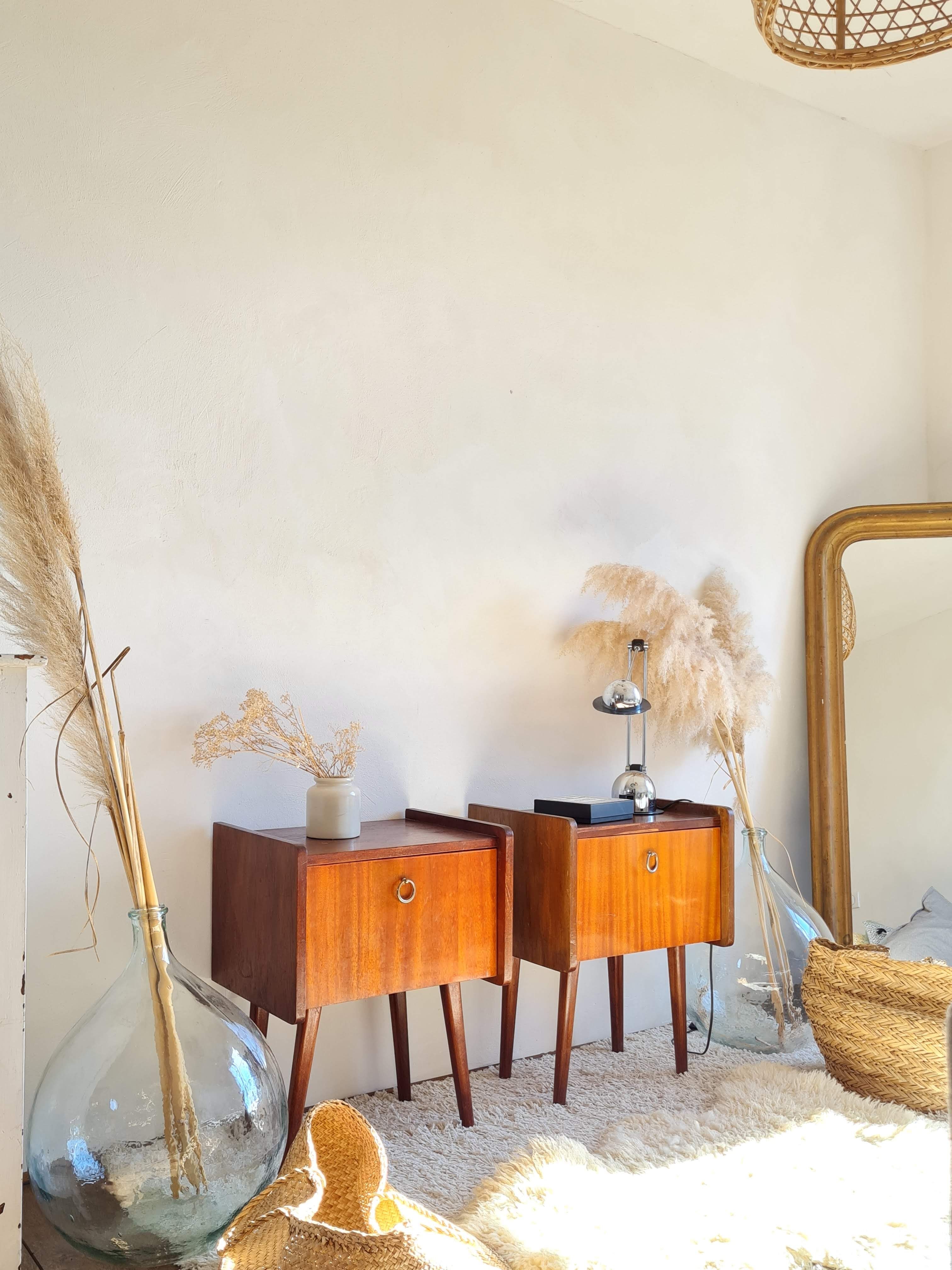 Pair of vintage bedside tables