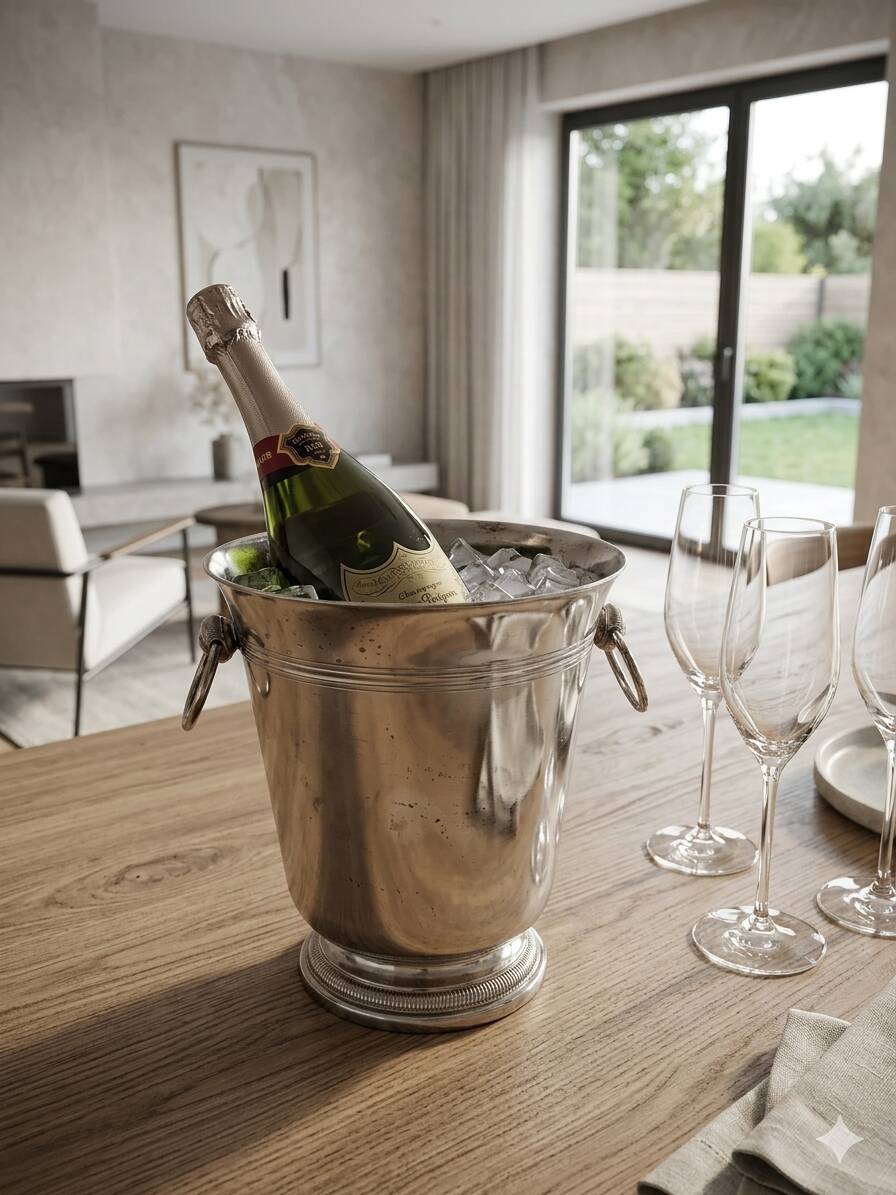 Silver-plated champagne bucket mid-20th century