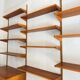 Large modular teak wall system by Kai Kristiansen, Denmark, 1960s