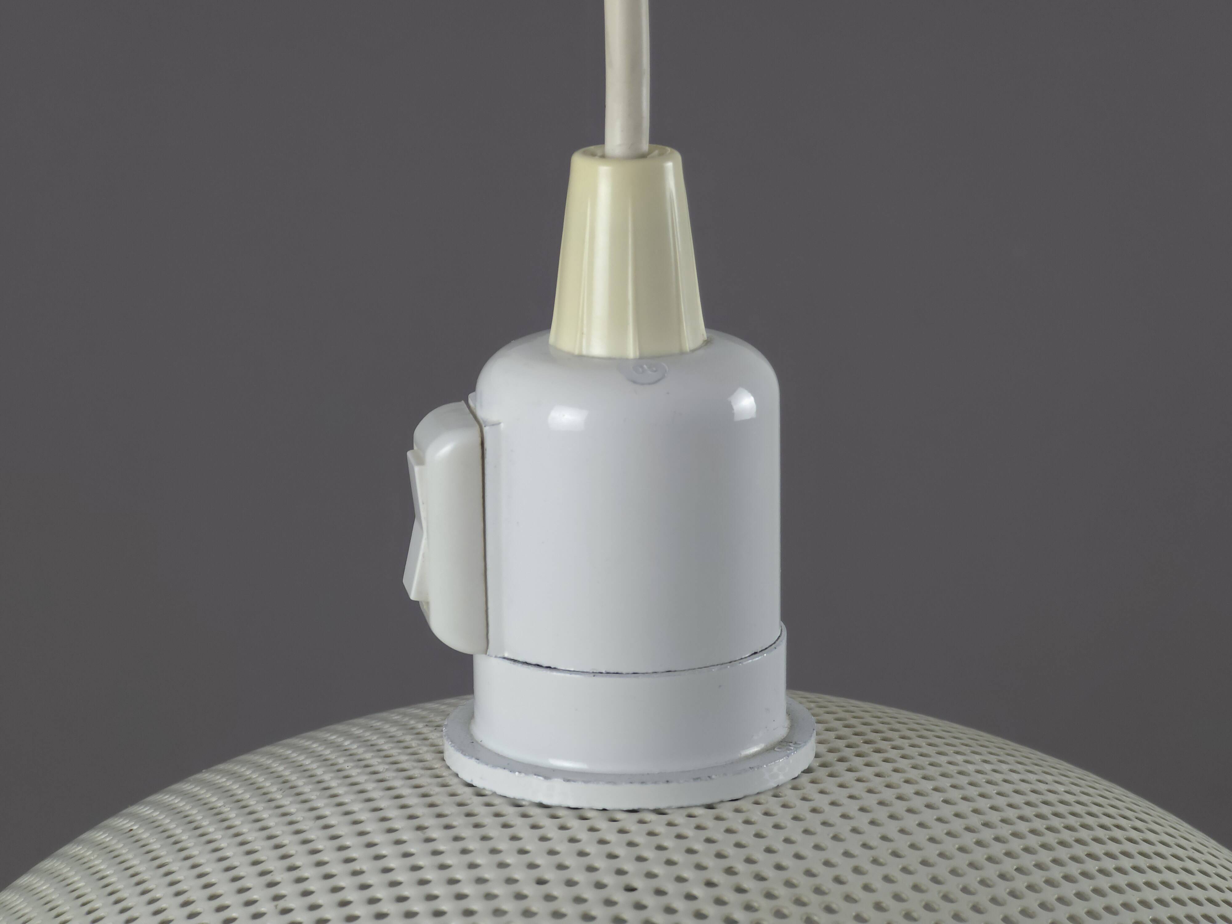 Vintage 1980s Postmodern-Industrial Perforated Pendant Lamp By Massive.