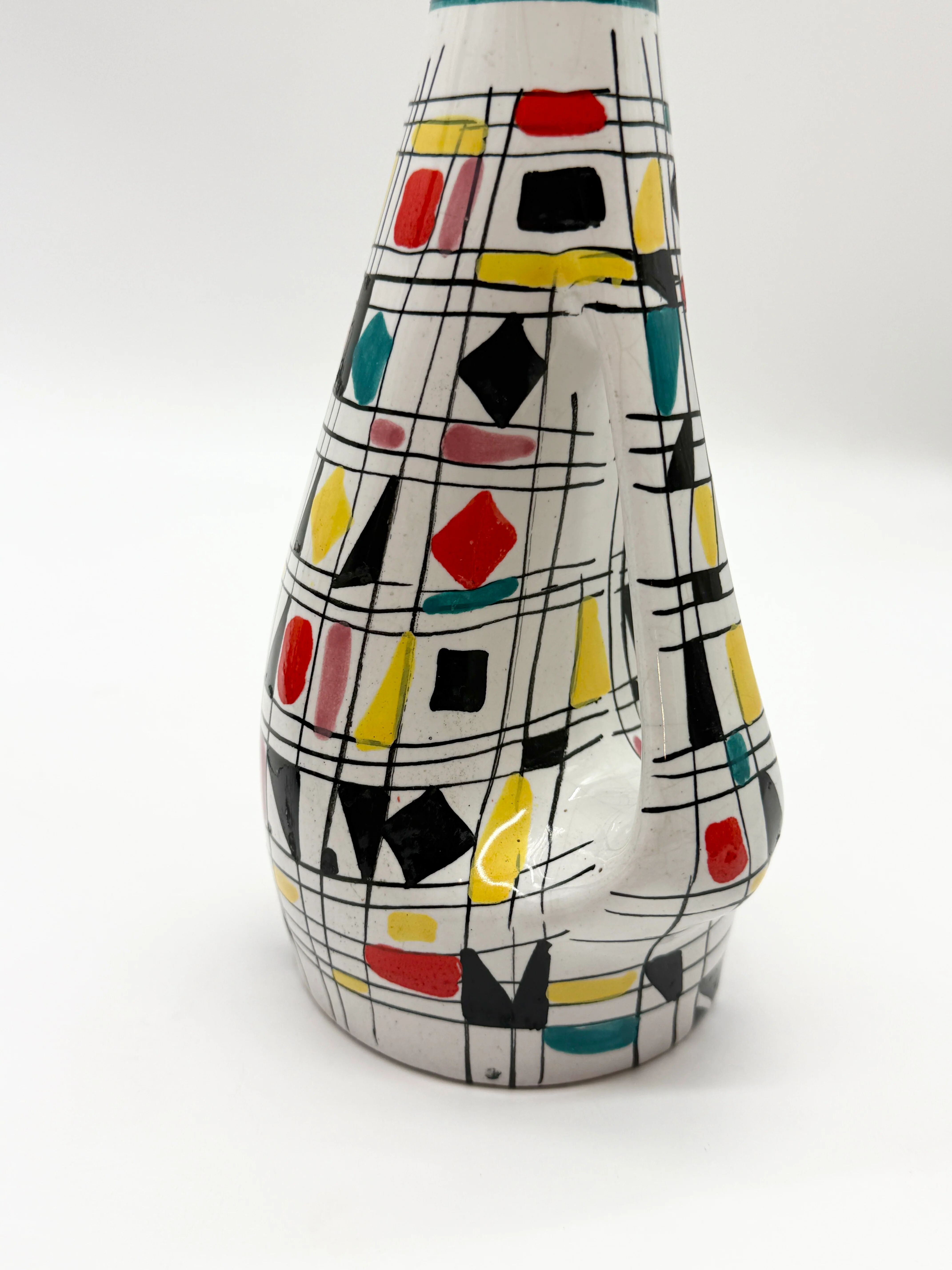 Vase / ewer in ceramic maiolica Deruta, Italy, 1960s