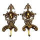 2 solid brass caryatid coat hooks Art Nouveau Jugendstil