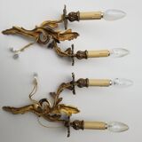Pair of Bronze Louis XV style wall light
