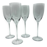 Set of 4 champagne flutes Daum cristal
